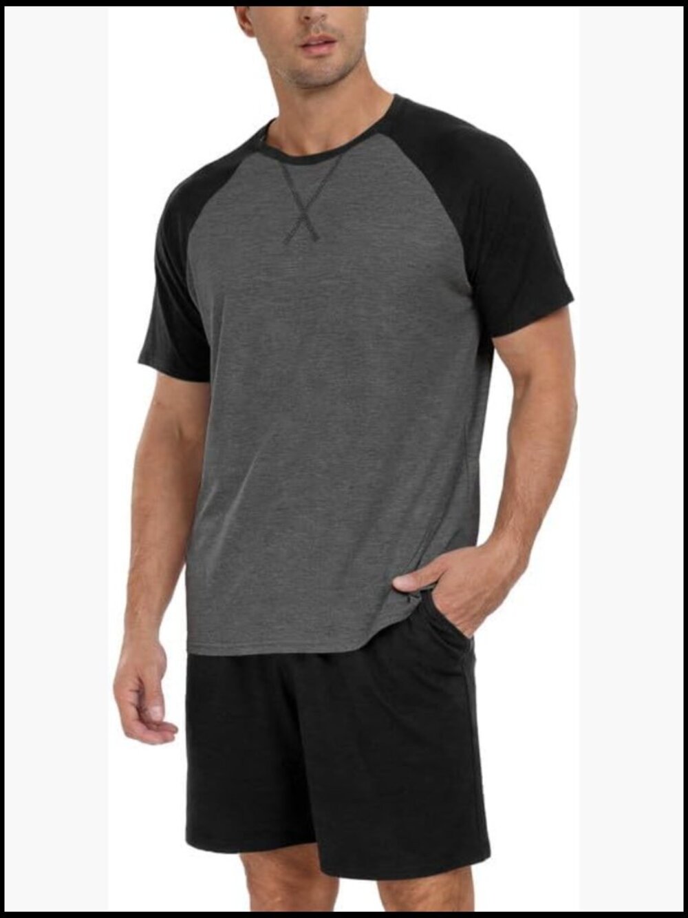 Cotton Pajama Set with Pockets, Short Sleeve Sleepwear, 2-Piece Loungewear